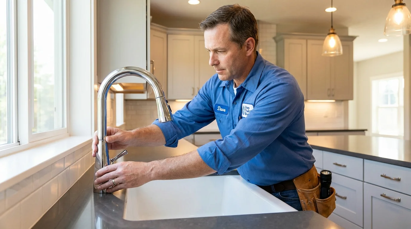 Kitchen faucet installation by Johns Plumbing LLC in Pottsville
